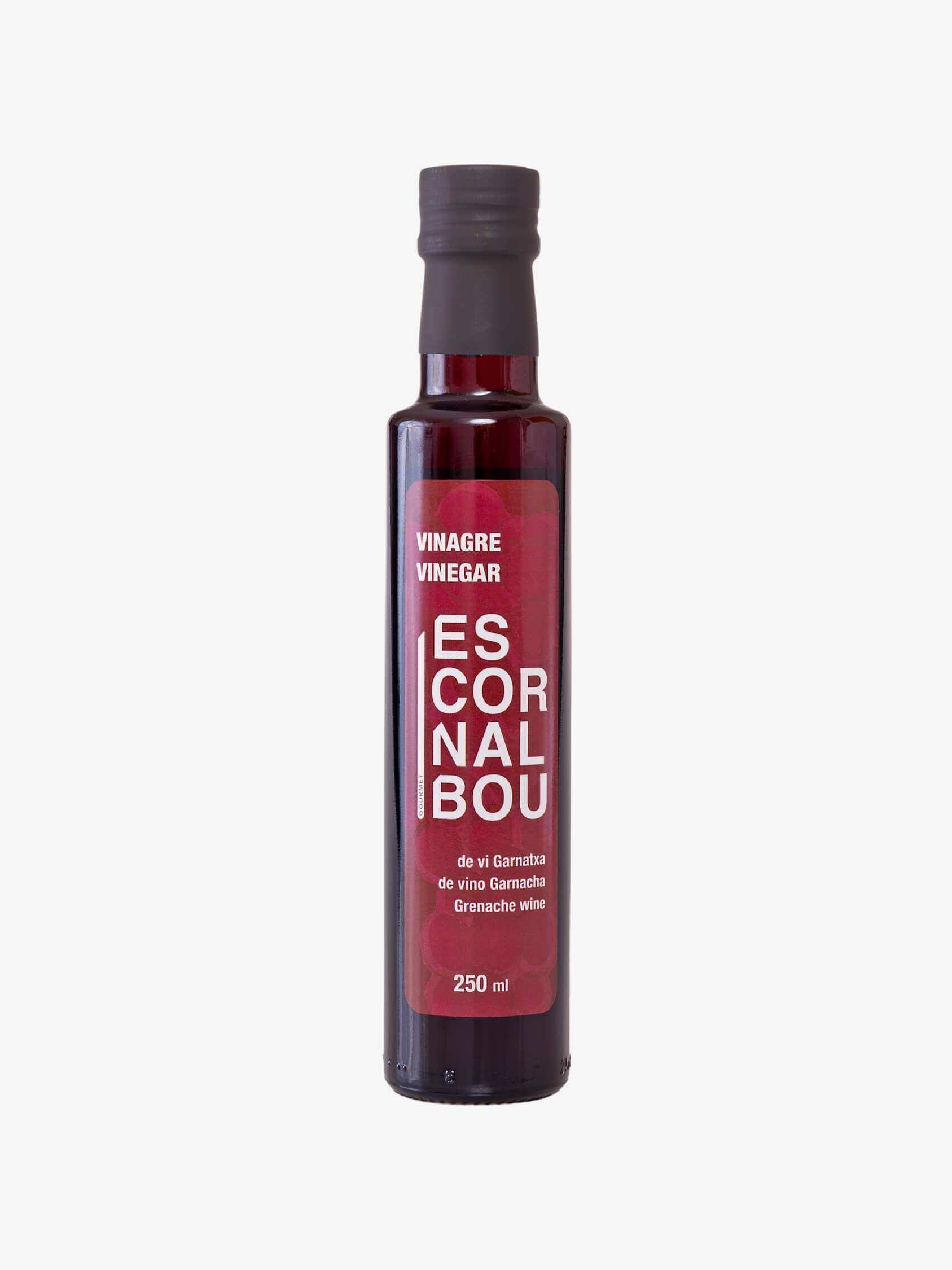 Comprar vinagre de vi garnatxa Escornalbou Gourmet en ampolla de vidre de 250 ml