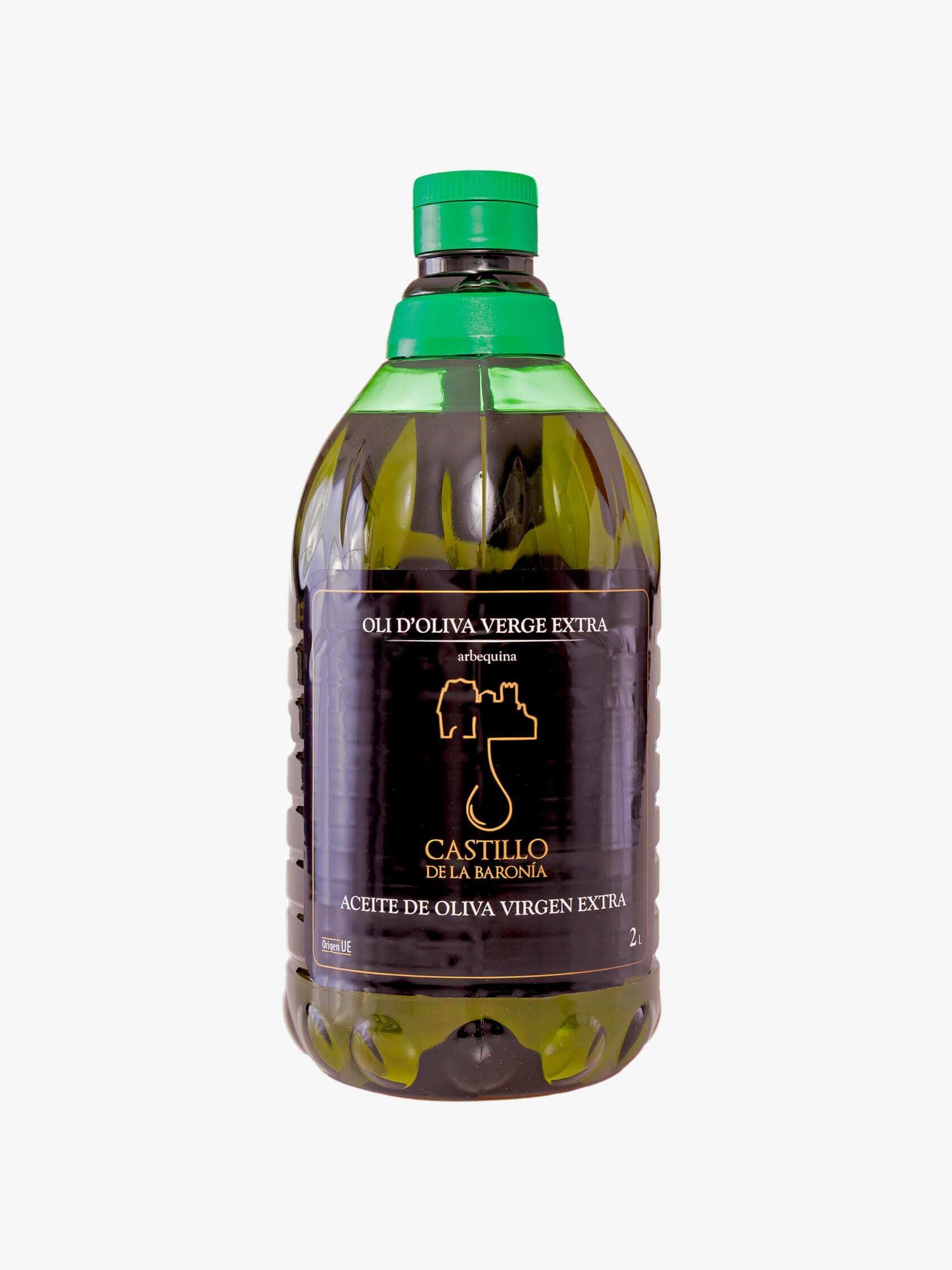 Comprar aceite de oliva virgen extra variedad arbequina Castillo De La Baronía en garrafa PET de 2 litros