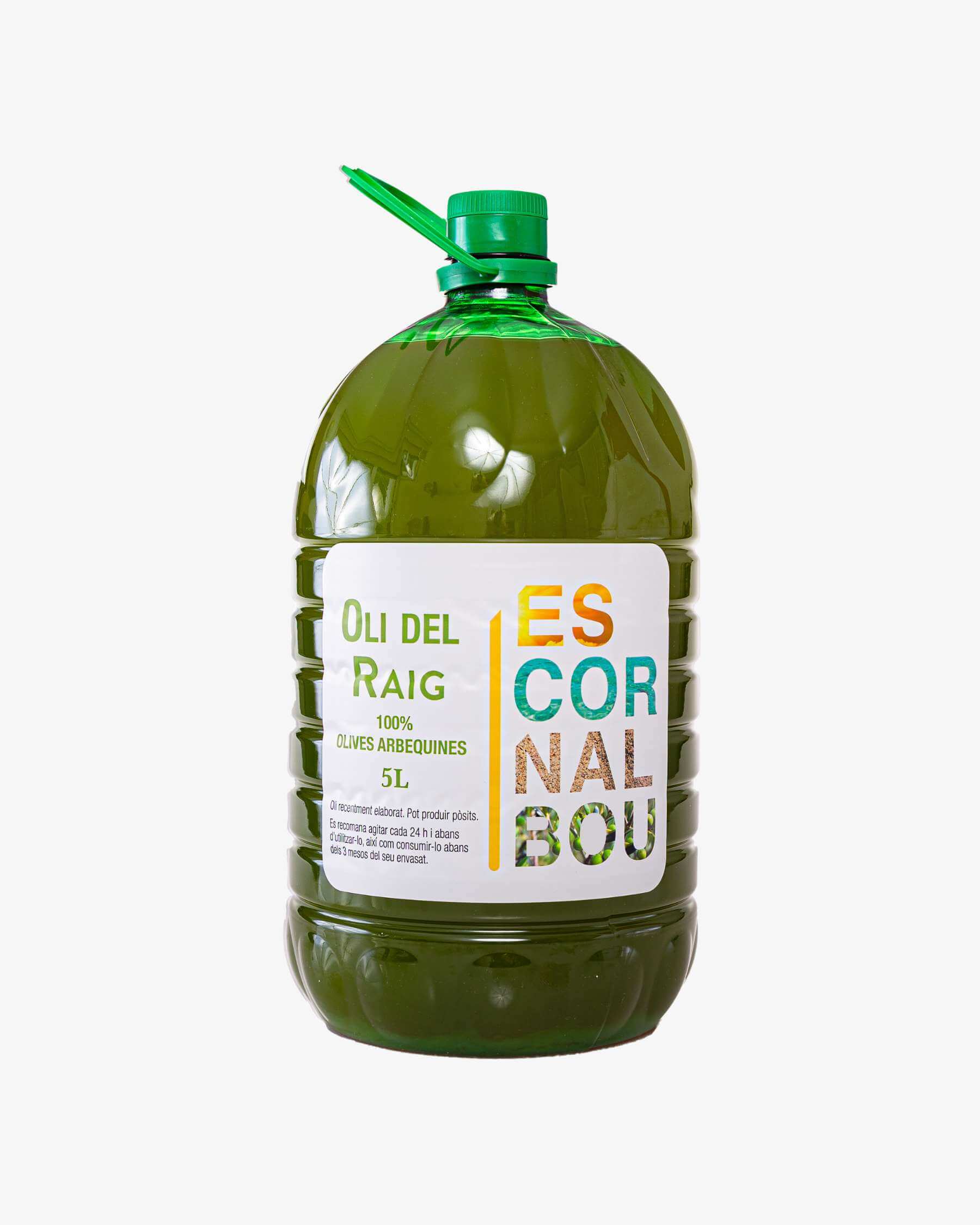 Comprar oli del raig arbequina escornalbou gourmet en garrafa de 5 litros pet