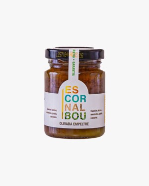 Olivada empeltre Escornalbou Gourmet bote cristal 90 gramos